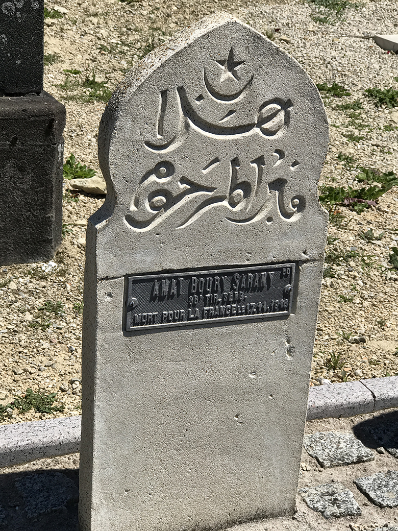 French soldier buried in the military section of the village cemetery in Contrexéville